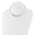 1928 Silver-tone Clear Crystal and Simulated Pearl 15in w/ 3in ext Necklace BF2457