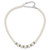 1928 Silver-tone Clear Crystal and Simulated Pearl 15in w/ 3in ext Necklace BF2457