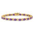 14k Oval Amethyst and Diamond Bracelet BM7147-AM-010-YA