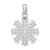 14k White Gold Snowflake Pendant C3062W
