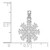 14k White Gold Snowflake Pendant C3062W