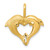 14k Dolphin Heart Pendant C122