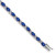 14k White Gold Oval Created Sapphire and Diamond Bracelet BM7147-SA-010-WA