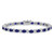 14k White Gold Oval Created Sapphire and Diamond Bracelet BM7147-SA-010-WA