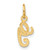 14KY Script Letter G Initial Charm C564G
