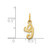 14KY Script Letter G Initial Charm C564G