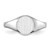 14k White Gold Childs Closed Back Signet Ring D1878