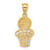 14K Basketball and Net Charm C2664
