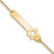 14K Children's Polished Flower w/1in ext. ID Bracelet BID110-5.5