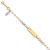 14k Two-tone Baby Polished and Textured Cross w/1in ext. ID Bracelet BID88-4.5
