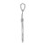 14K White Gold 3-D Fish Hook Charm C3349W