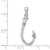 14K White Gold 3-D Fish Hook Charm C3349W