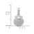 14k White Gold Scallop Shell Pendant C3377W
