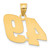 14k Polished Block Number 49 Pendant BN49