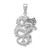 14K White Gold 3-D Dragon Charm C2375W