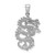 14K White Gold 3-D Dragon Charm C2375W