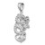 14K White Gold 3-D Dragon Charm C2375W
