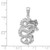 14K White Gold 3-D Dragon Charm C2375W