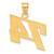 14k Polished Block Number 74 Pendant BN74
