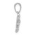 14K White Gold Poodle Dog Pendant C3515W