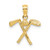 14k 3-D Golf Clubs with Ball Charm C3544