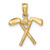 14k 3-D Golf Clubs with Ball Charm C3544