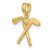 14k 3-D Golf Clubs with Ball Charm C3544