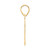 14k Polished Block Number 52 Pendant BN52