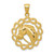 14k Solid Polished Horse Head in Horseshoes Pendant C2417