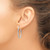 14k White Gold Diamond Fascination Oval Hinged Hoop Earrings DF108