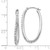 14k White Gold Diamond Fascination Oval Hinged Hoop Earrings DF108