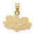 14k #1 DAUGHTER with Flowers Charm C3013
