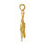 14k Solid Polished Open-Backed Horse Pendant C2410