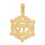 14k w/Rhodium Star of David Pendant C3989