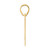 14k Polished Block Number 90 Pendant BN90