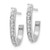 14k White Gold Diamond Fascination Hoop Earrings DF160