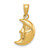 14k 3-D Moon Pendant C3139