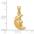 14k 3-D Moon Pendant C3139