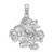 14K White Gold Small Dragon Charm C2379W