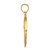 14K Diamond-cut Dolphin and Shells Circle Pendant C4598