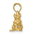 14k Solid 3-D Squirrel with Nut Charm C2392