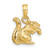 14k Solid 3-D Squirrel with Nut Charm C2392