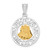 14K Two-tone Brushed & Polished Virgin D/C Mary Pendant D4678