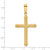 14K Polished and Textured Cross Pendant C4937