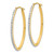 14k Diamond Fascination Oval Hinged Hoop Earrings DF110