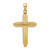14K Textured Outline Cross Pendant C4191