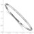 14k White Gold 3mm Polished Square Tube Slip-on Bangle DB473