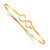 14K Brushed and Polished Infinity Heart Flexible Bangle DB689