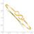 14K Brushed and Polished Infinity Heart Flexible Bangle DB689