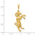 14k Satin Diamond-cut Aries Zodiac Charm C464